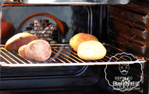 德普嵌入式烤箱紫薯土豆球做法