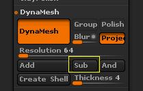ZBrush布林運算之差運算