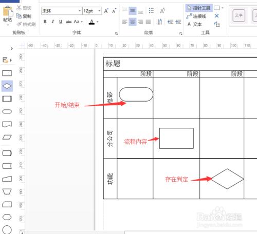 新版VISIO建立跨職能流程圖用法說明