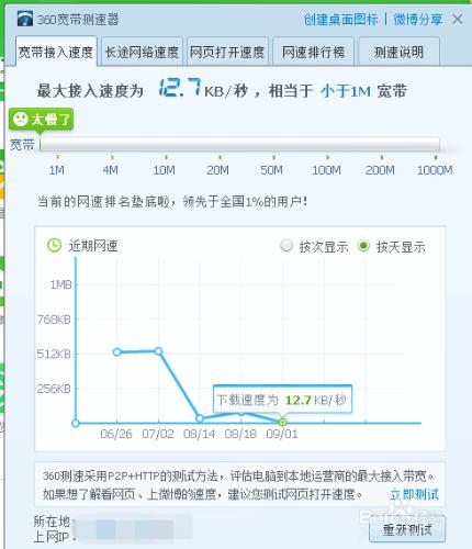 如何使用360檢測寬頻網路