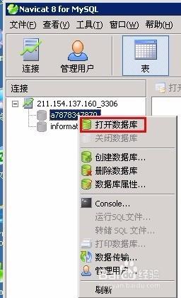 圖解Navicat for MySQL使用