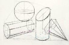 素描石膏幾何形體畫法(十六)