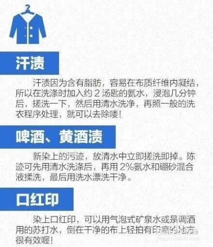 如何巧妙洗掉衣服上的各種汙漬？