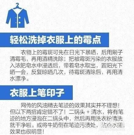 如何巧妙洗掉衣服上的各種汙漬？