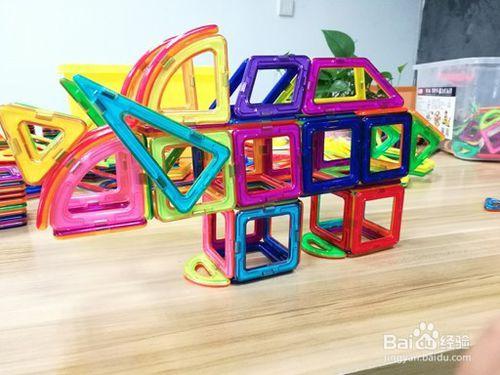 磁性積木玩具磁力片教程教學玩法圖解 ——恐龍