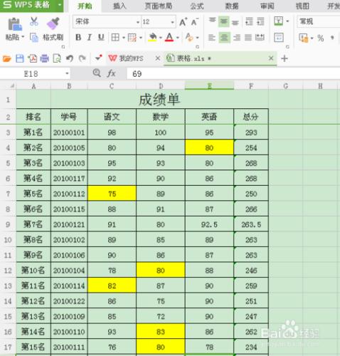 WPS表格如何一次刪除多個單元格內容