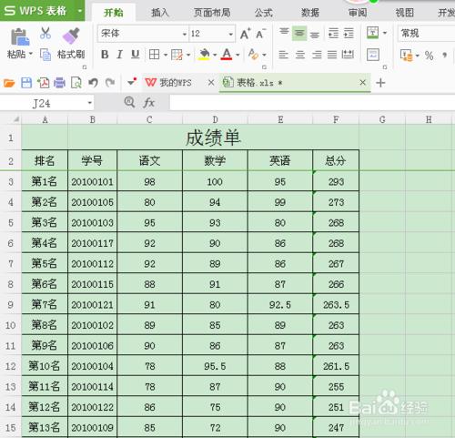 WPS表格如何一次刪除多個單元格內容