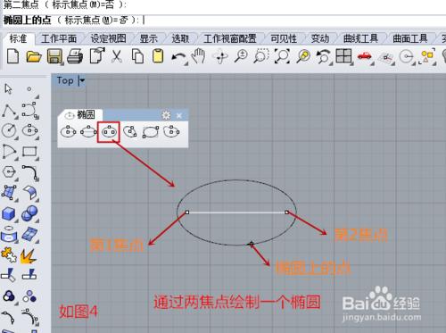 教大家認識犀牛Rhino5.0中橢圓的繪製工具集命令