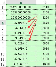 怎麼把excel表格科學計數法的資料批量改成數字