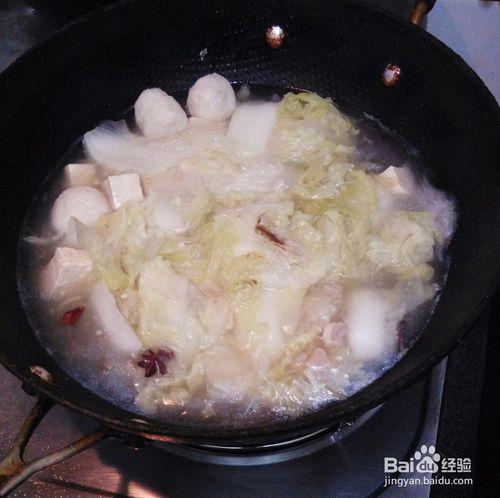 白菜燉凍豆腐的製作方法