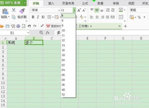 WPS表格如何快速調整字型大小