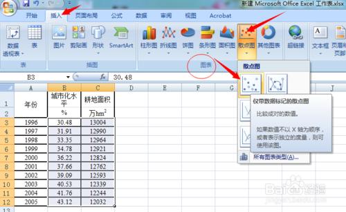 如何繪製Excel 2007 散點圖