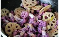 紫花椰炒脆藕