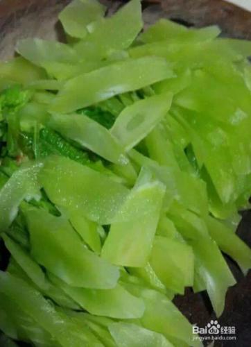 青菜炒萵筍的做法