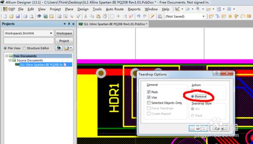 altium designer 13學習之去掉淚滴