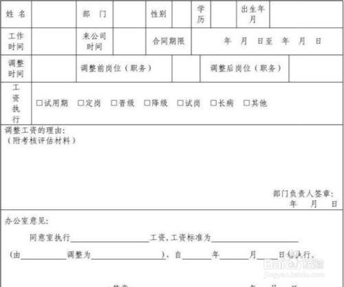 工資申請書怎麼寫