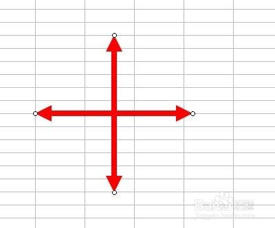 EXCEL中十字雙箭頭的繪製方法