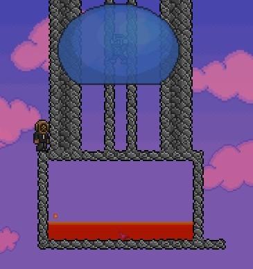 《terraria》用岩漿虐史萊姆國王的方法