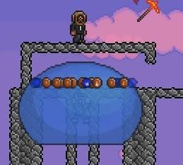 《terraria》用岩漿虐史萊姆國王的方法