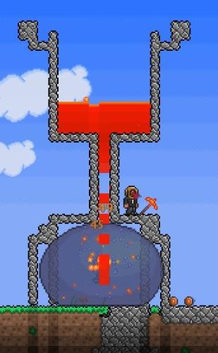 《terraria》用岩漿虐史萊姆國王的方法