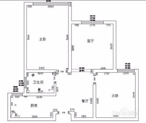 室內設計CAD自學原始結構圖繪畫方法