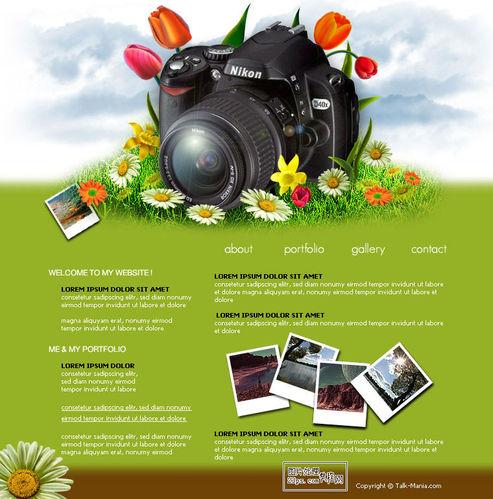Photoshop設計製作一款攝影主題網站頁面
