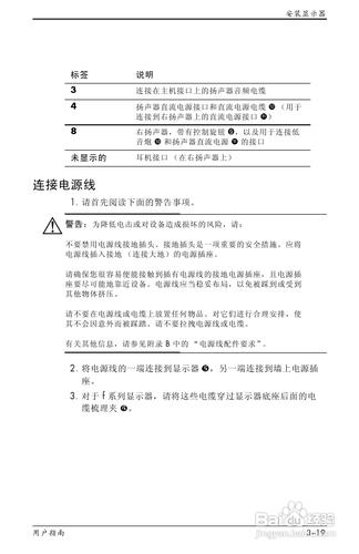 【說明書】惠普F1905液晶顯示器（二）