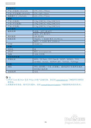 【說明書】飛利浦248C3LHSW/93液晶顯示器（二）