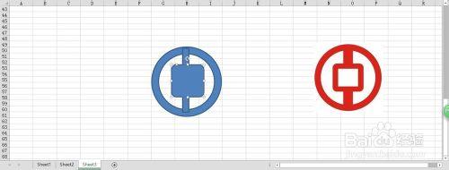 excel圖形形狀之如何繪製銀行標誌