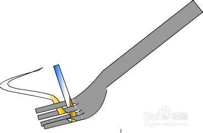 利用叉子做小花