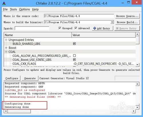 win8.1+vs2013下安裝CGAL（含qt、boost、cmake)