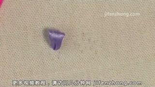 絲帶繡針法之花葉繡2