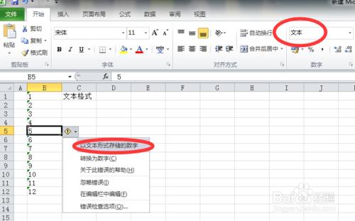 excel 巧用分列功能轉換格式，解決綠三角問題