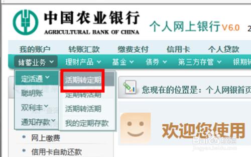 【農業銀行】農業銀行網銀如何定期存取款