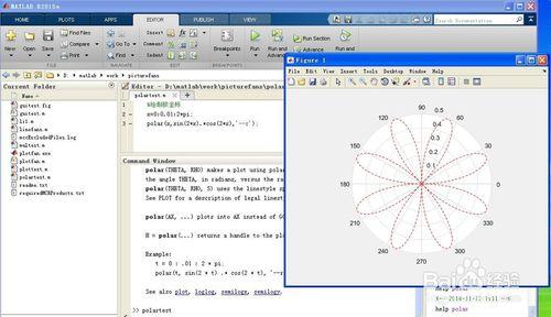 如何在matlab中繪製極座標圖形