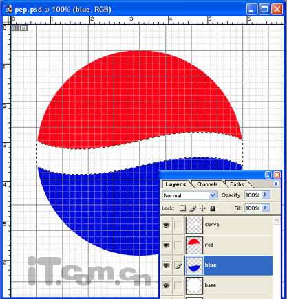 使用Photoshop鋼筆工具繪製一個百事可樂標誌