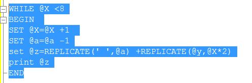 如何通過SQL語句 列印輸出三角形