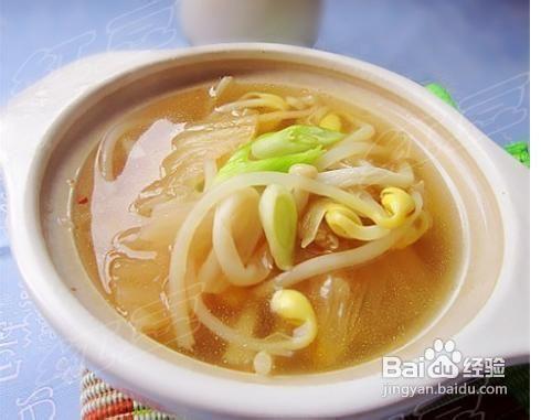 韓式泡菜豆芽湯的製作方法