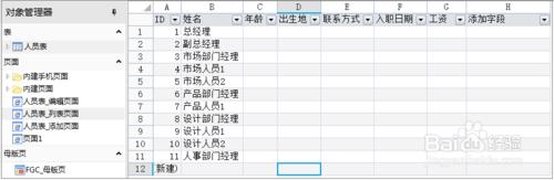 活字格企業管理系統設定行許可權