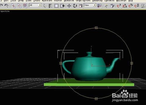 3dsmax如何將建立的茶壺放在板的中心並緊貼