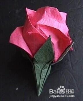 玫瑰花（枝葉）圖解折法與安裝