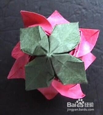 玫瑰花（枝葉）圖解折法與安裝