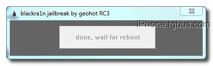 黑雨Blackra1n RC3越獄解鎖iPhone 3G, 3GS(Win)