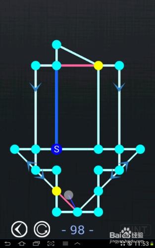 一筆畫blue world全部攻略：[20]第96～100關