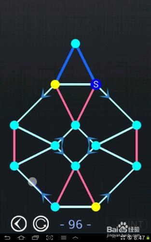 一筆畫blue world全部攻略：[20]第96～100關