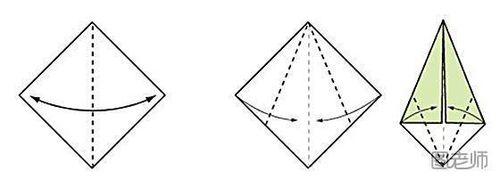 圖老師教你摺紙草的折法圖解