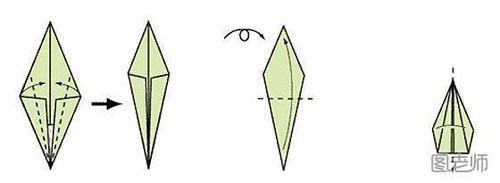 圖老師教你摺紙草的折法圖解