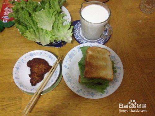 土司機多士爐烤麵包片——營養早餐三明治