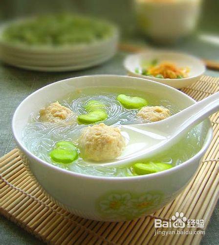 清淡香湯--蠶豆肉圓湯