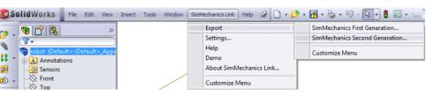 matlab/Simulinkl和Solidworks的剛體運動模擬